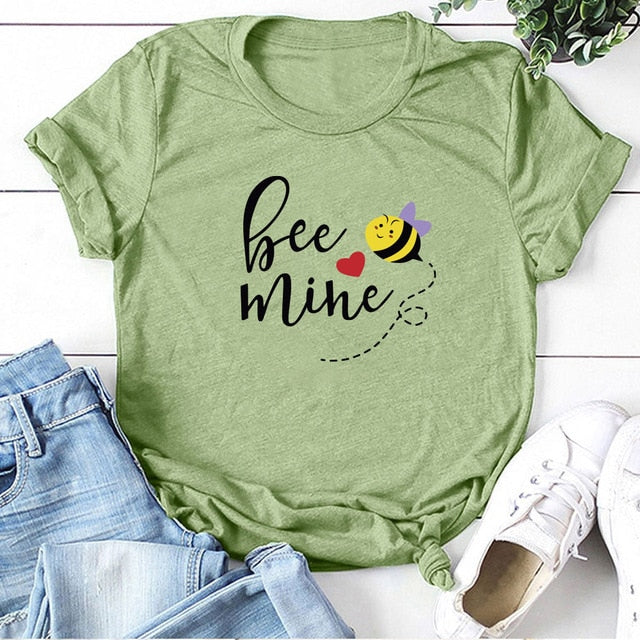 Bee Mine Printed Women's T-Shirt