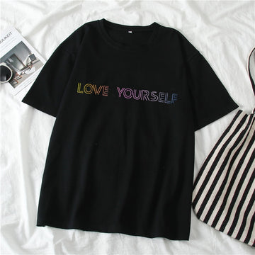 Kpop Love Yourself Album Women's  Tops tees