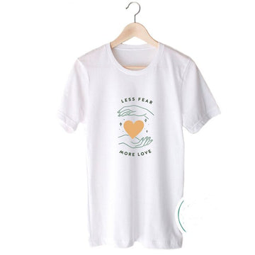 Less Fear More Love Printed Women's T-Shirt