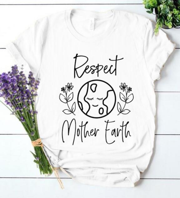 Respect Mother Earth Printed Women's T-Shirt