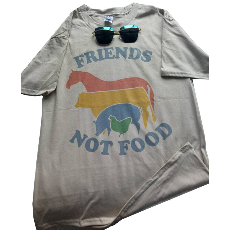 Friends Not Food Vintage Vegan T-shirt