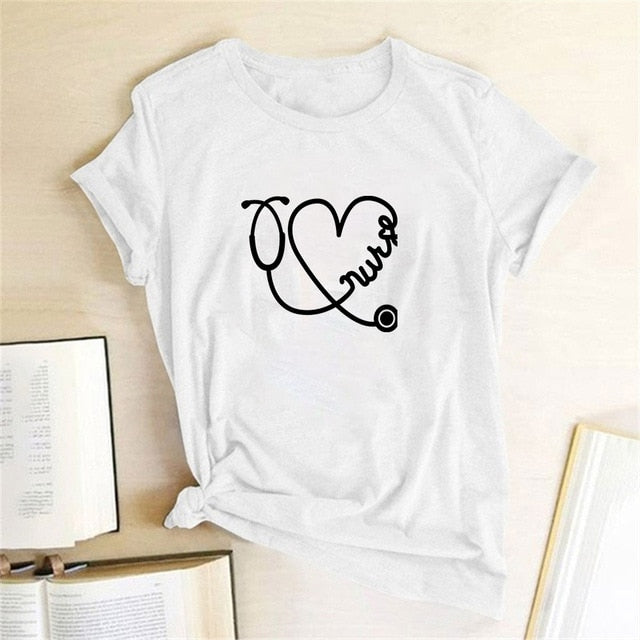 Heart Printed Women's T-Shirt