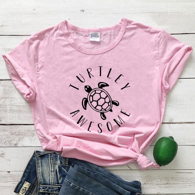 Turtley Awesome Printed Women's T-Shirt