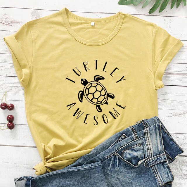 Turtley Awesome Printed Women's T-Shirt