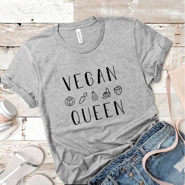 Vegan Queen Printed Women's T-Shirt