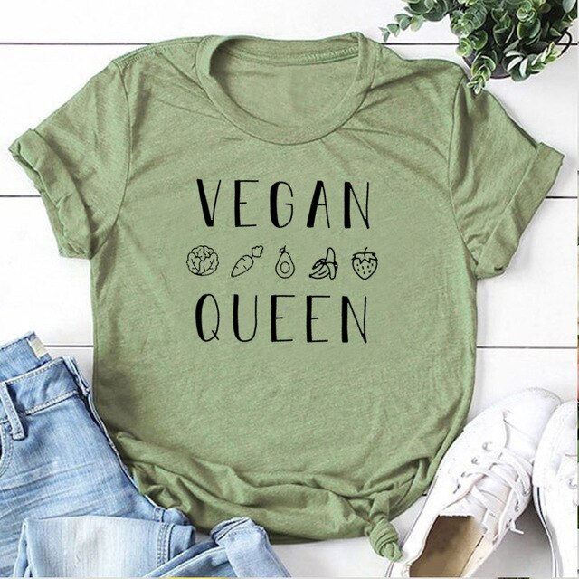 Vegan Queen Printed Women's T-Shirt