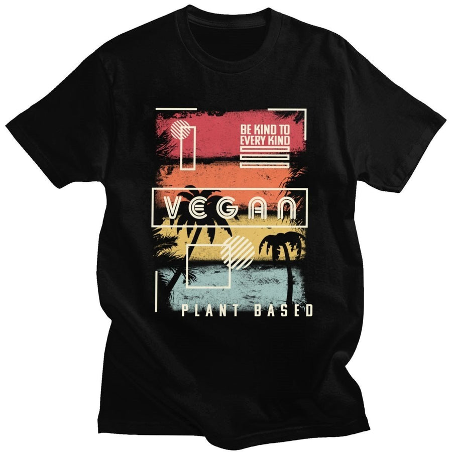 Vegan Printed Men's Summer T-Shirt
