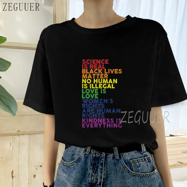 Science Is Real Black Lives Matter-Women T-Shirt