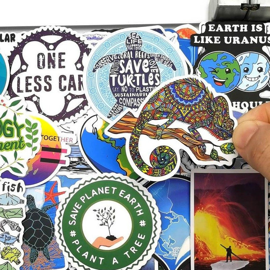 50 Pcs Save Planet Earth Stickers