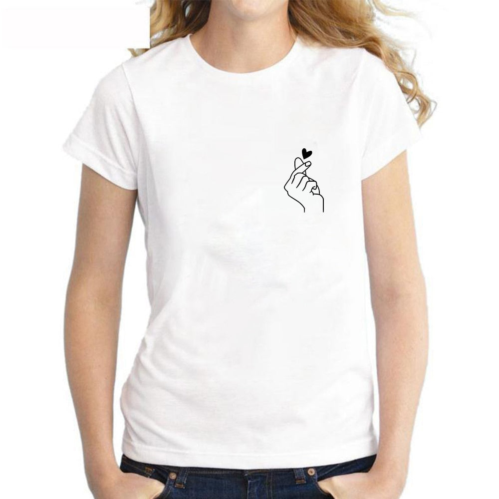 Love Hand Printed Women's T-Shirt