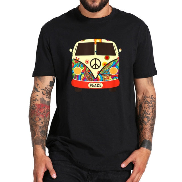 Bus Printed Men's Summer T-Shirt