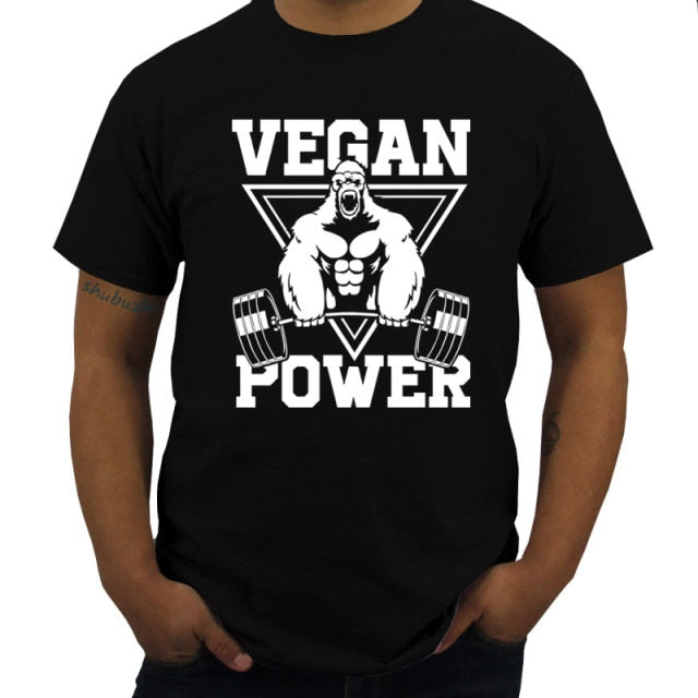 Vegan Power Gorilla Printed Men's T-Shirt