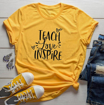Teach Love Inspire Printed Women's T-Shirt