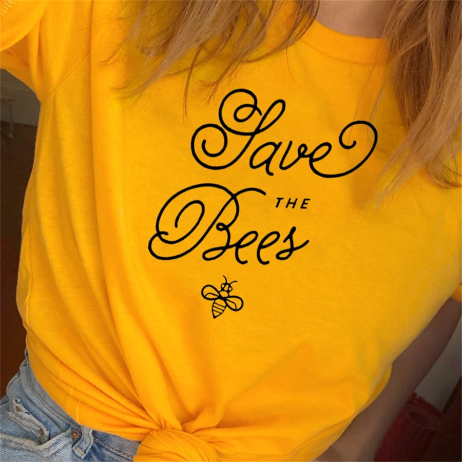 Save The Bees Printed Women's T-Shirt