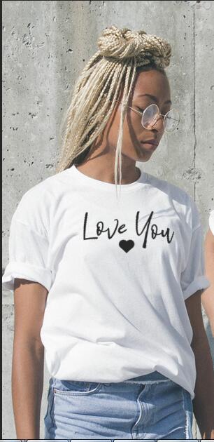 Love You Printed Couple's T-Shirts