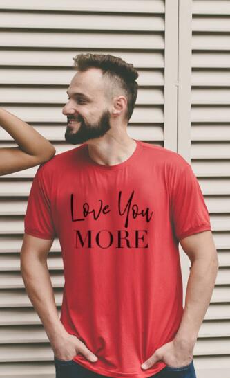 Love You Printed Couple's T-Shirts