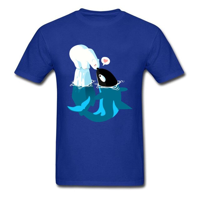 Whale & Polar Bear Printed Men's T-Shirt